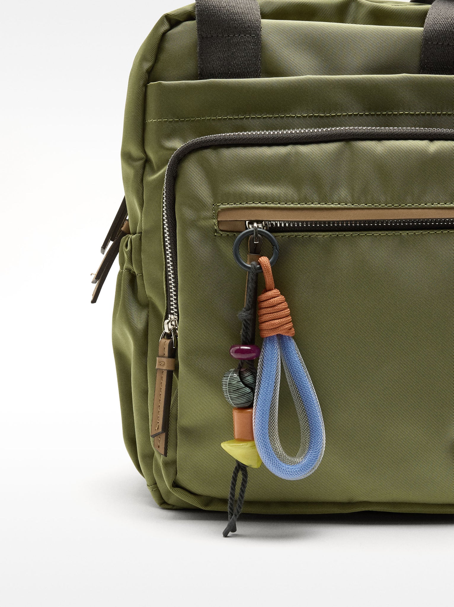 Nylon Backpack With Pendant