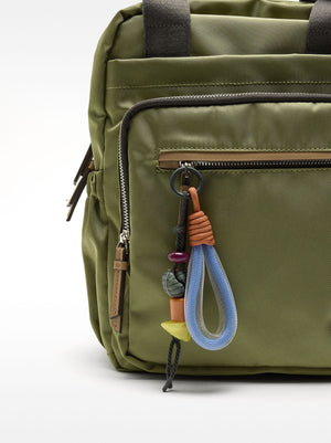 Nylon Backpack With Pendant
