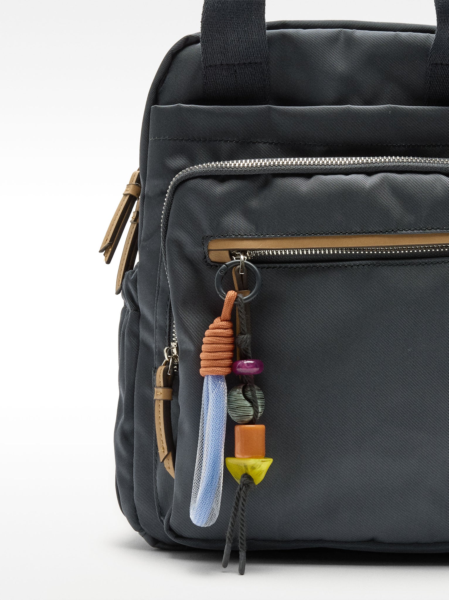 Nylon Backpack With Pendant