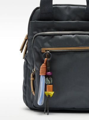 Nylon Backpack With Pendant