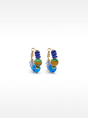 Hoop Earrings With Glass Beads
