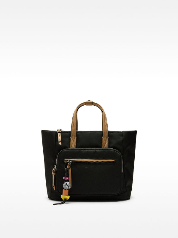 Nylon Tote Bag With Pendant