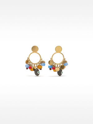 Medallion And Bead Earrings