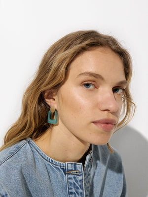 Rectangular Resin Earrings