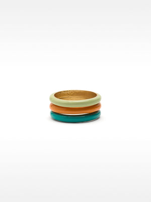 Set Of Enameled Rings