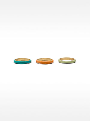 Set Of Enameled Rings