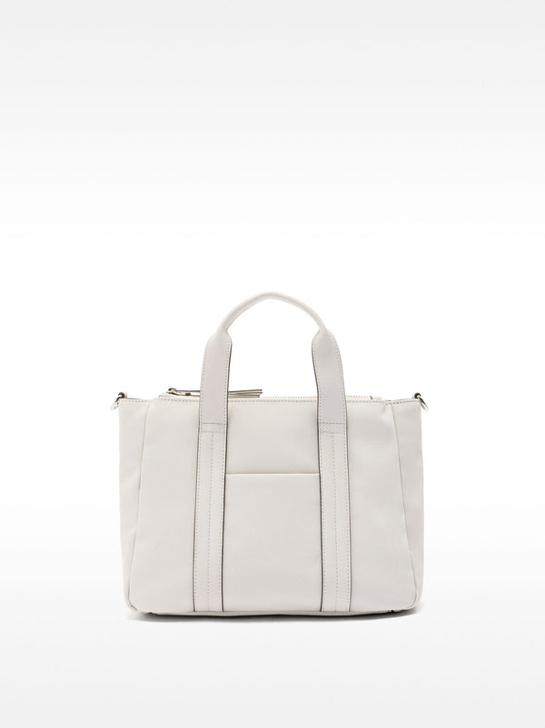 Nylon Effect Tote Bag With Shoulder Strap