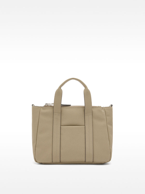 Nylon Effect Tote Bag With Shoulder Strap