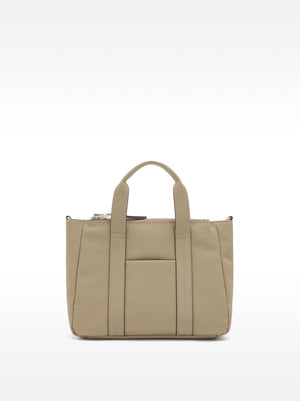 Nylon Effect Tote Bag With Shoulder Strap
