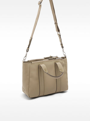 Nylon Effect Tote Bag With Shoulder Strap