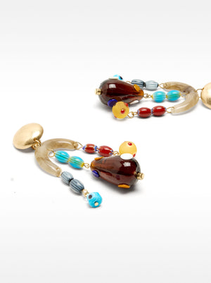 Long Earrings With Glass