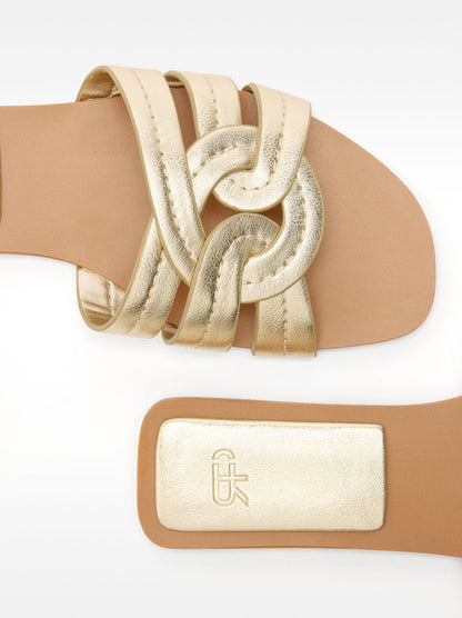 Crossed Flat Sandals