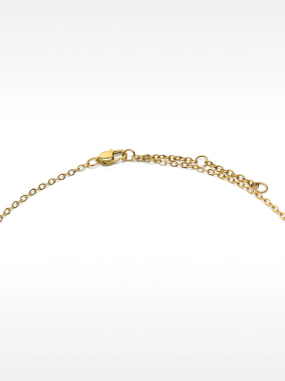 Short Necklace With Pearls - Stainless Steel