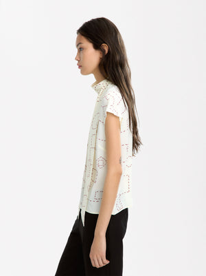 Scarf Print Top
