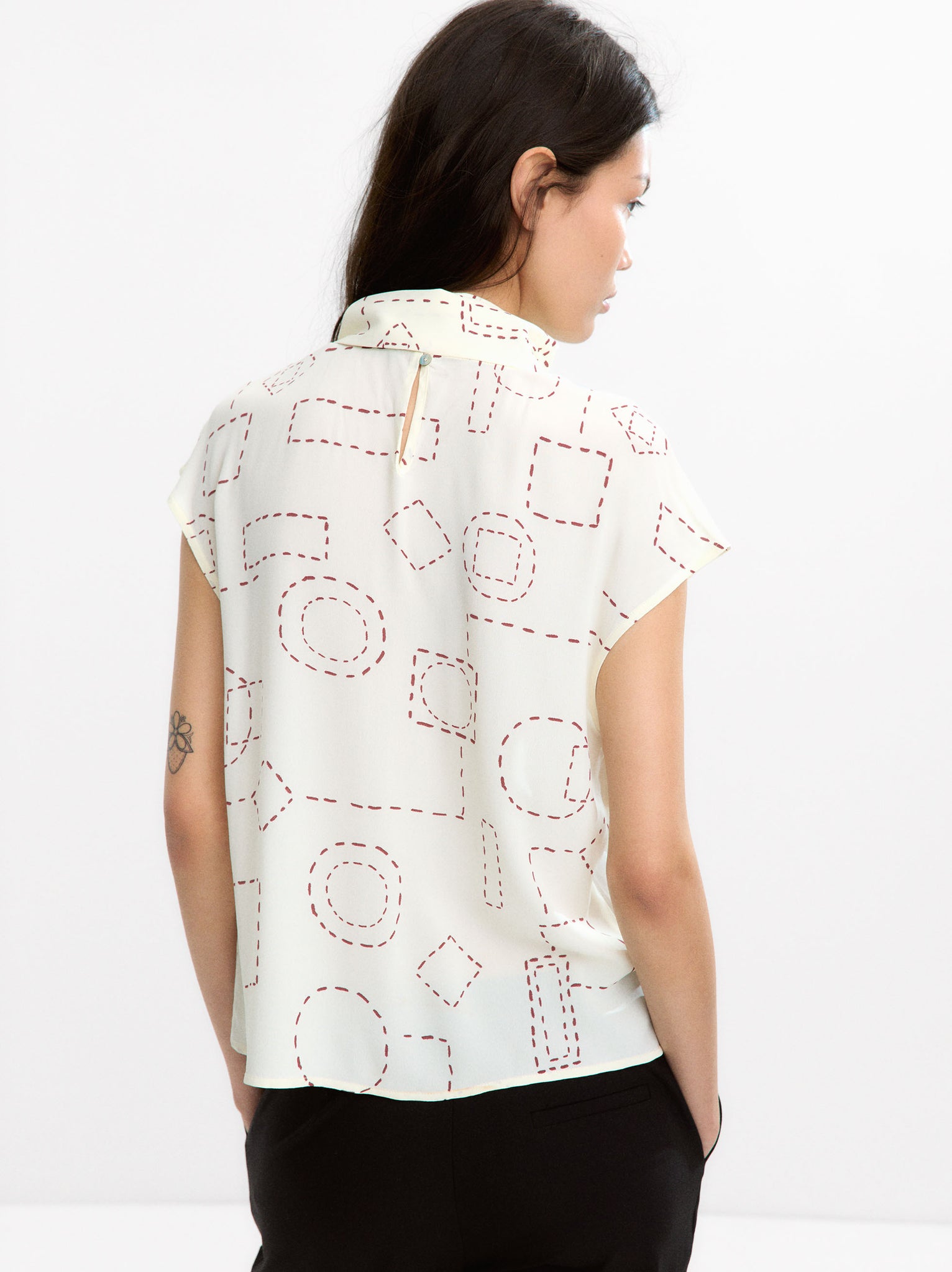 Scarf Print Top