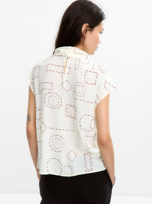 Scarf Print Top