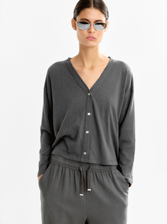 Cardigan With Cotton Blend