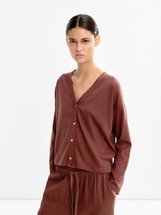 Cardigan With Cotton Blend