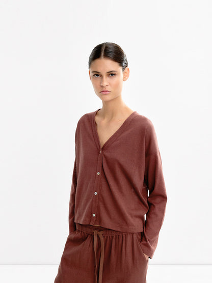 Cardigan With Cotton Blend