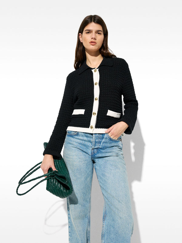 Textured Knit Cardigan