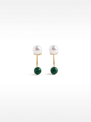 Arch Earrings With Stone