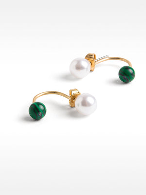 Arch Earrings With Stone