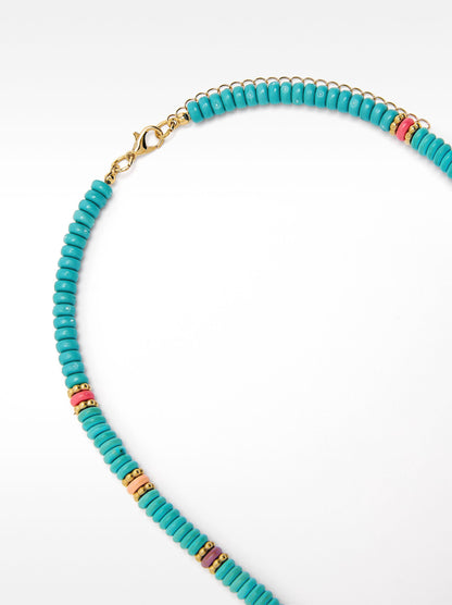 Necklace With Stones And Eye Pendant