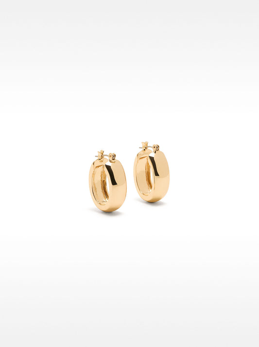 Long Smooth Hoop Earrings