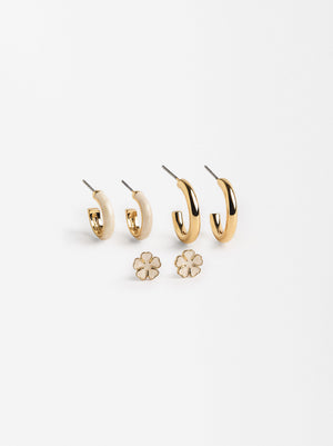 Earring Set With Enamel