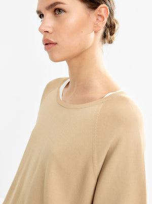 Short-Sleeve Knit Sweater