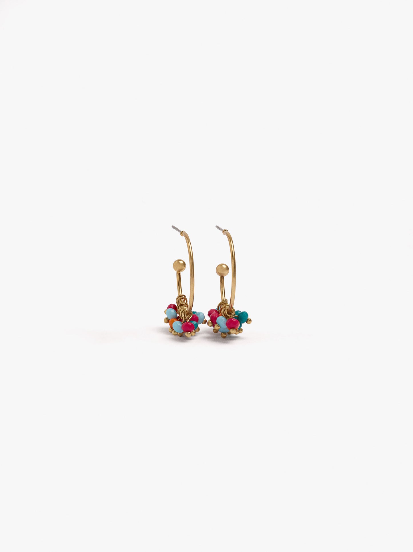 Hoop Earrings With Beads