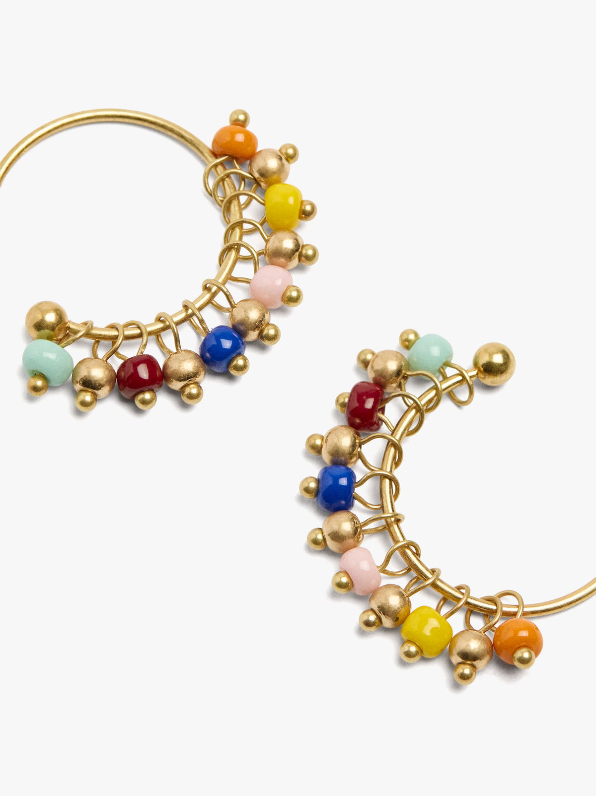 Hoop Earrings With Beads