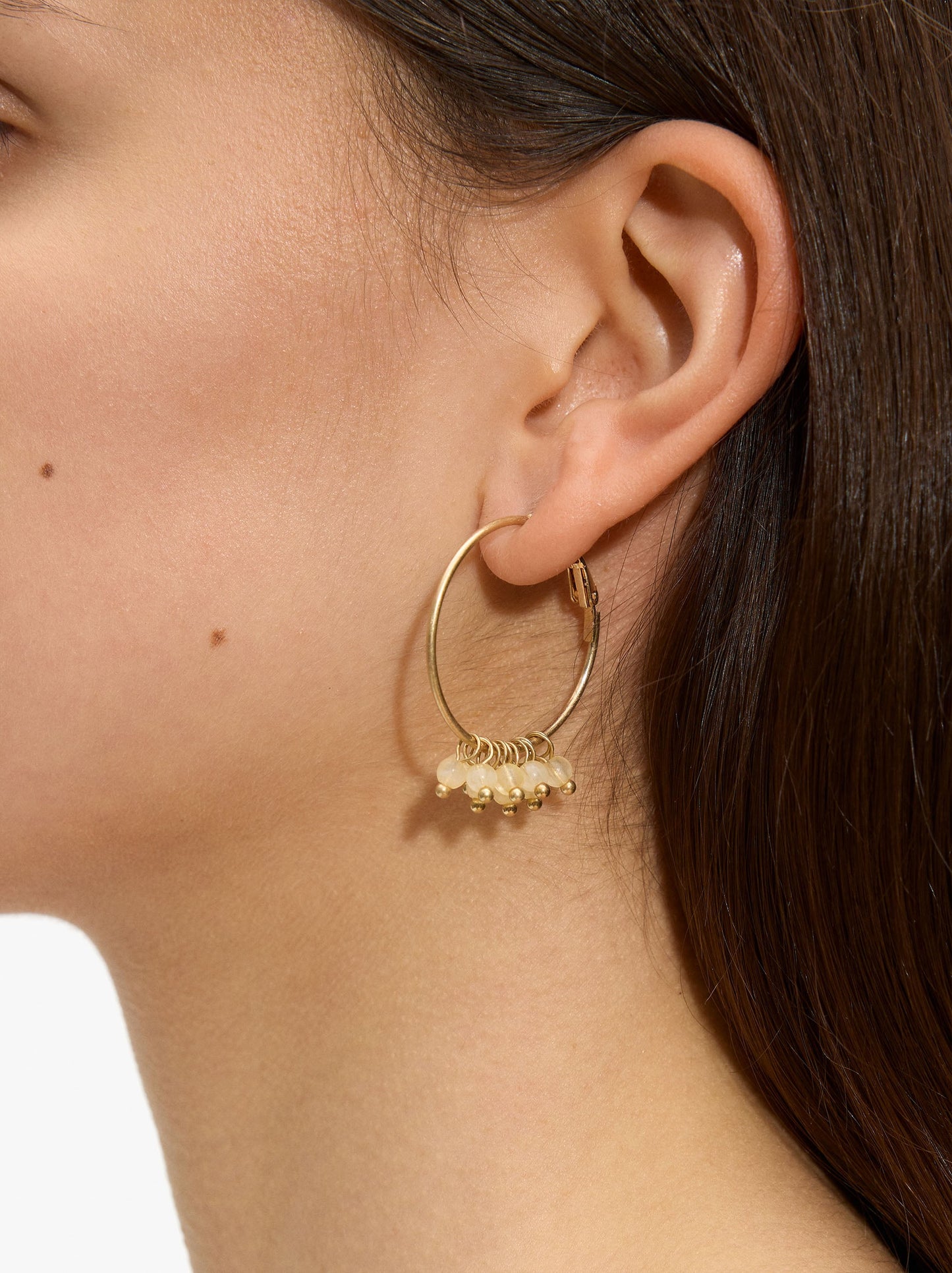 Hoop Earrings With Beads