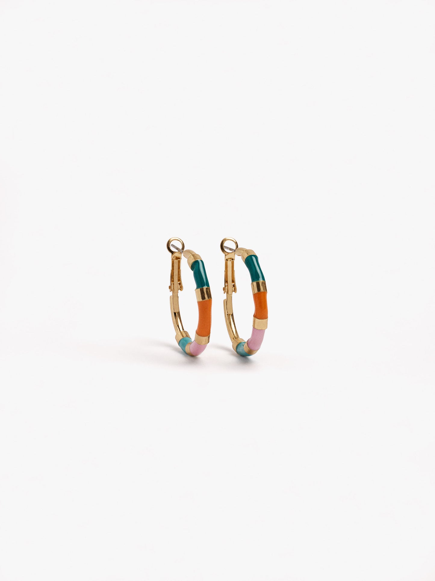 Hoop Earrings With Enamel