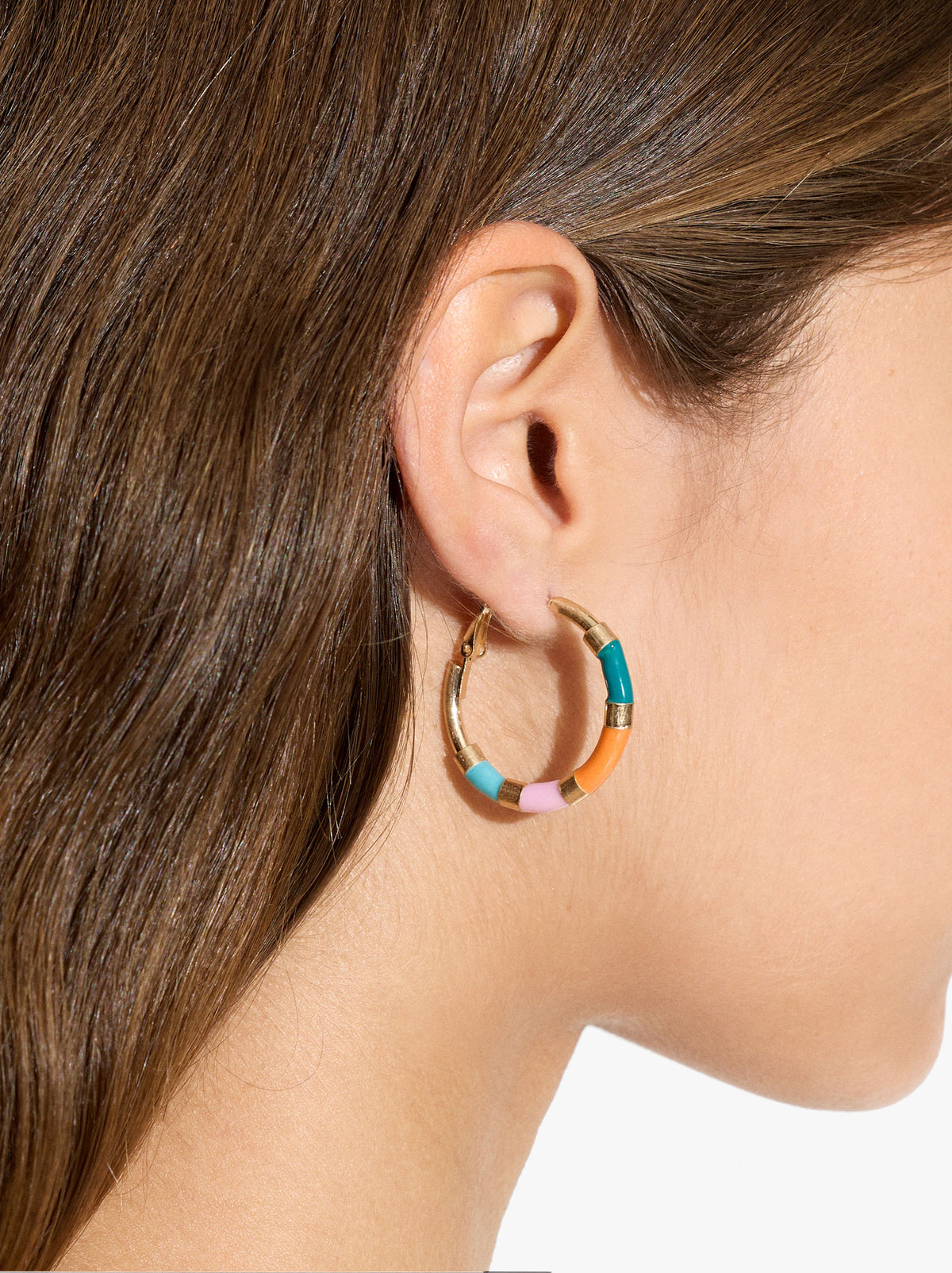 Hoop Earrings With Enamel