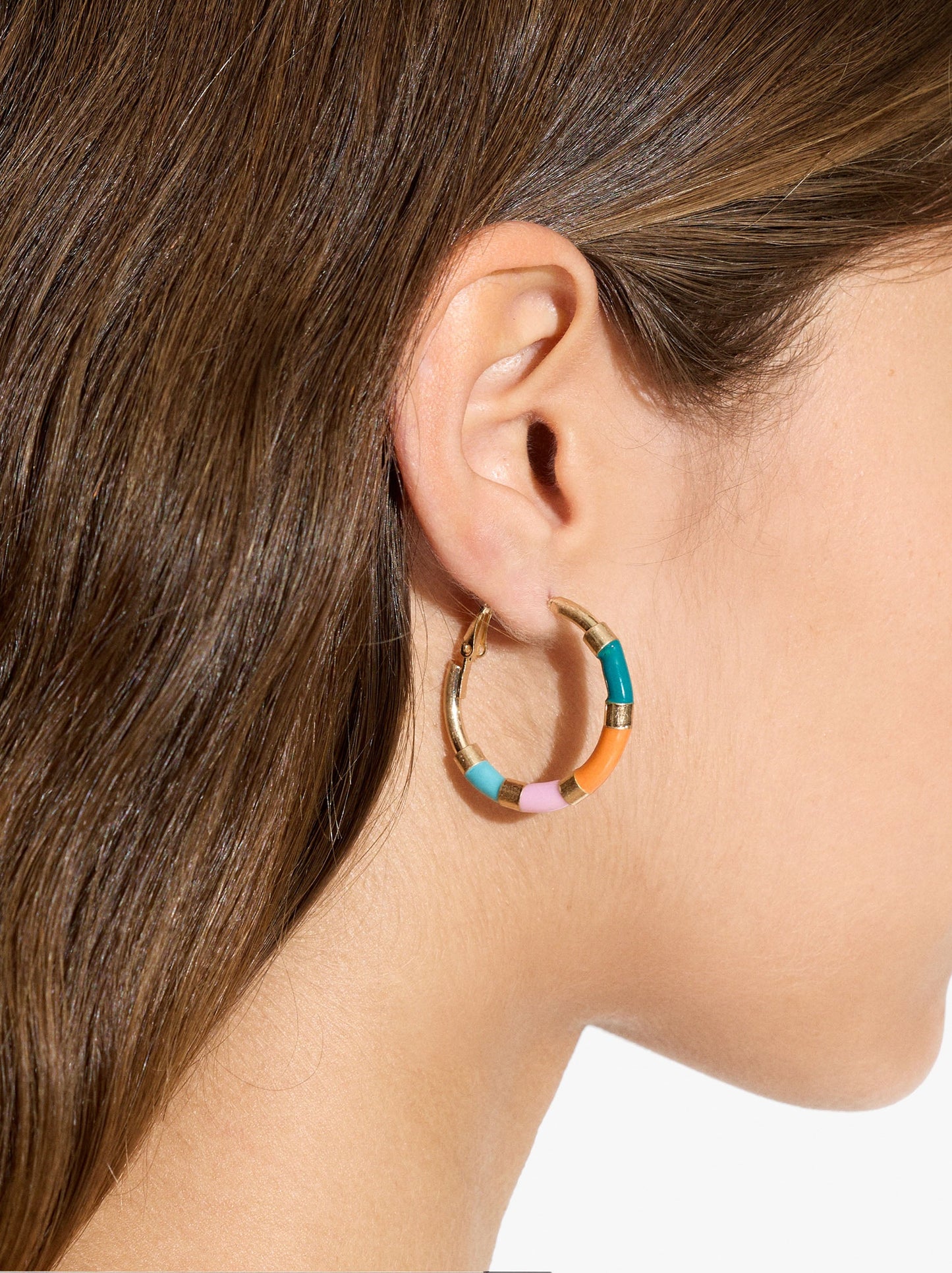 Hoop Earrings With Enamel