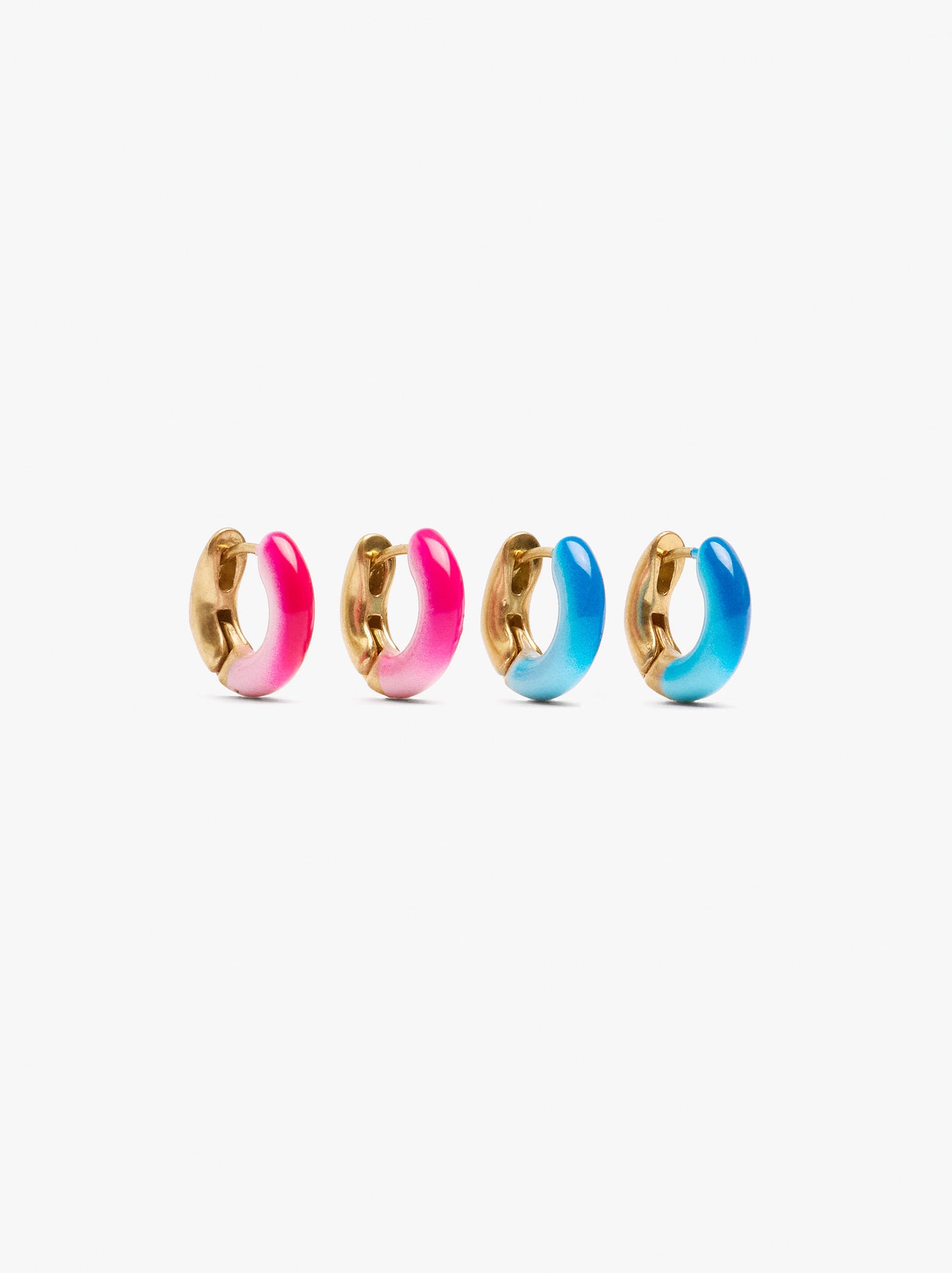 Set Of Earrings With Enamel