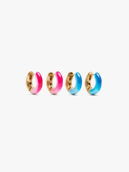 Set Of Earrings With Enamel