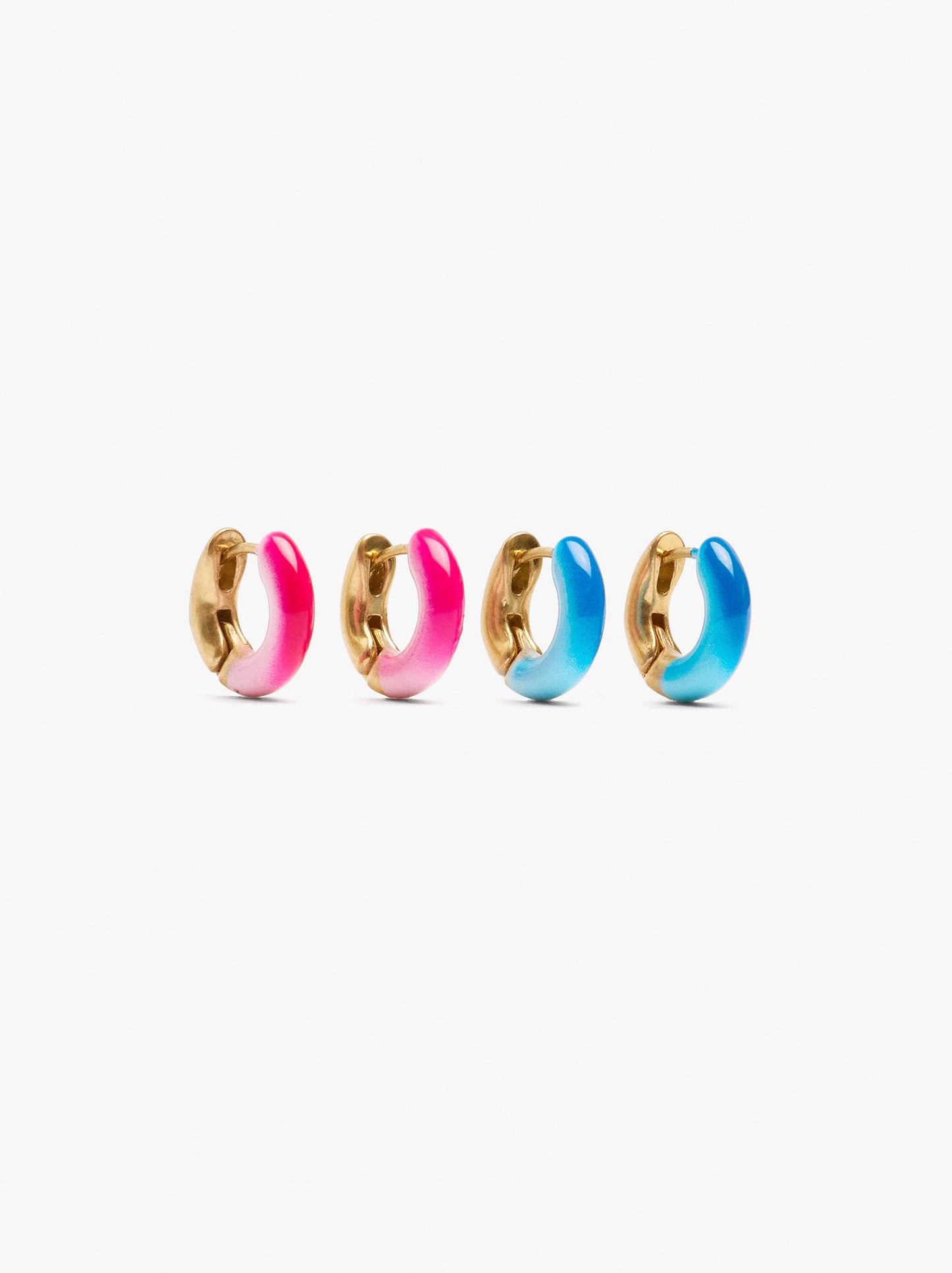 Set Of Earrings With Enamel