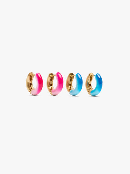 Set Of Earrings With Enamel