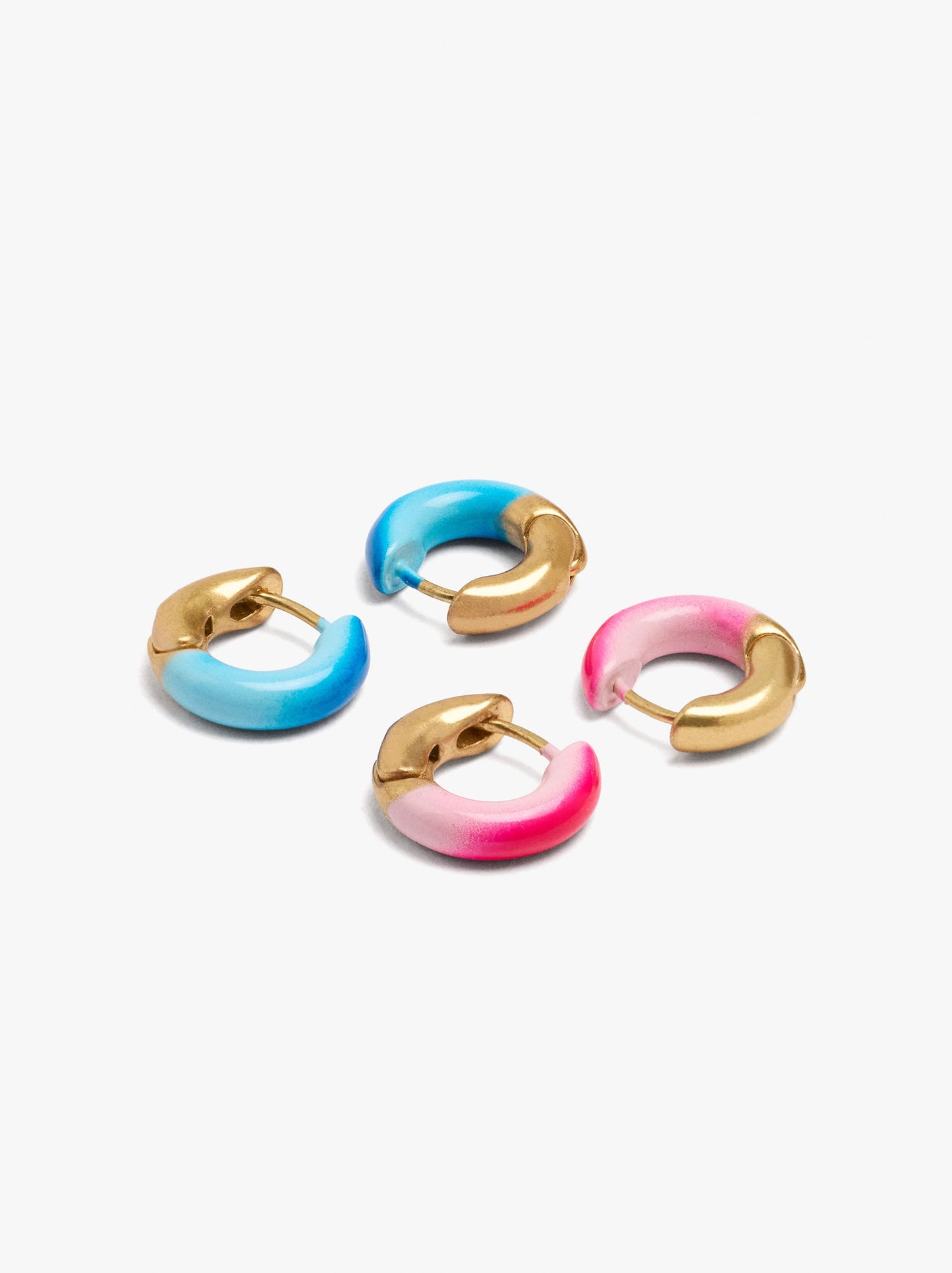 Set Of Earrings With Enamel