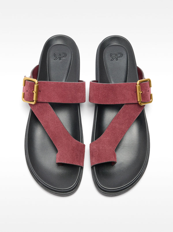 Leather Sandals With Straps And Buckle