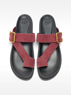 Leather Sandals With Straps And Buckle