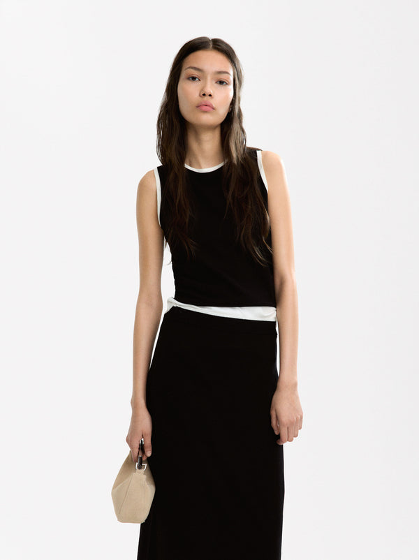 Contrast Knit Top