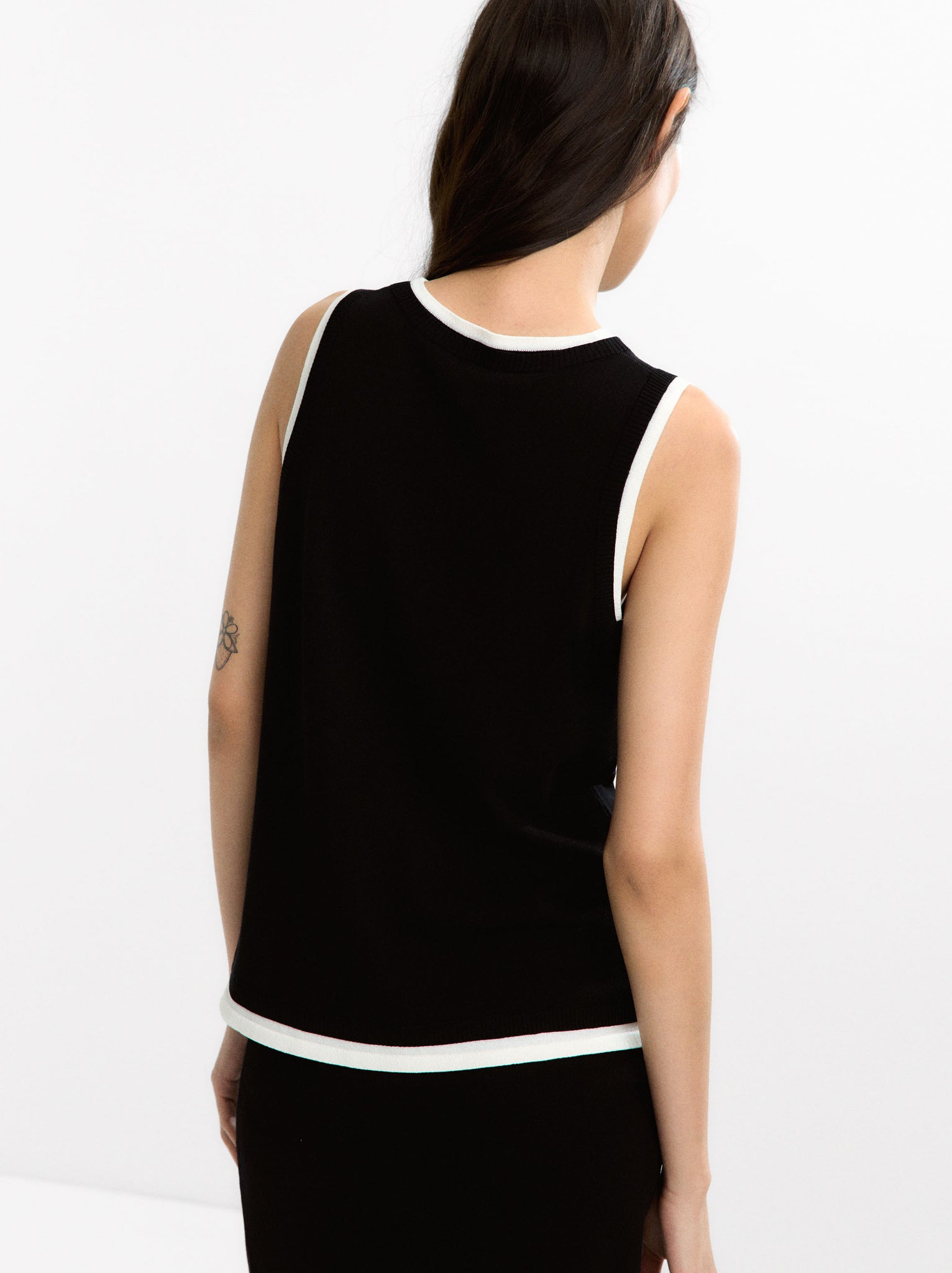 Contrast Knit Top