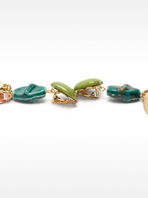 Long Earrings With Stone And Resin
