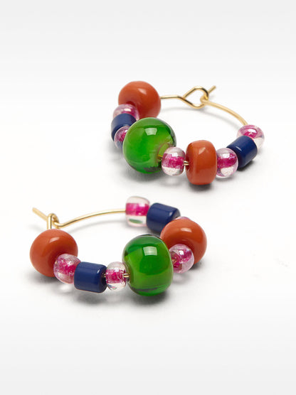 Hoop Earrings With Crystals