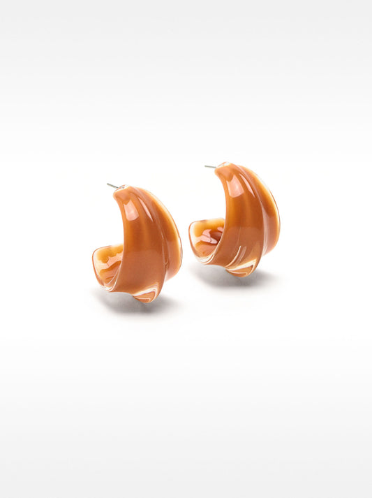 Open Hoop Earrings With Enamel