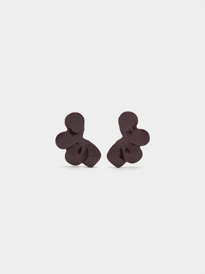 Flower Earrings With Enamel