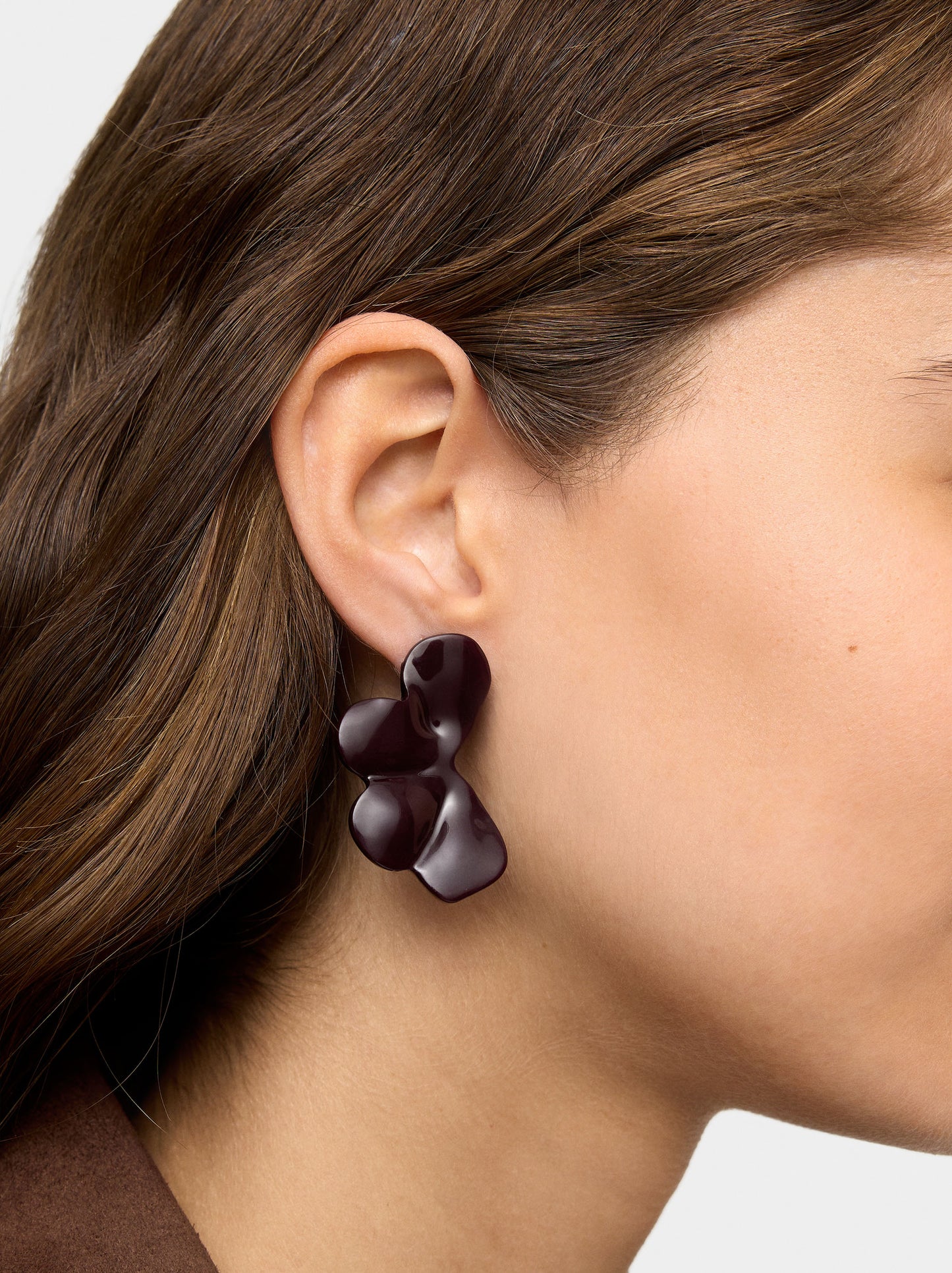 Flower Earrings With Enamel